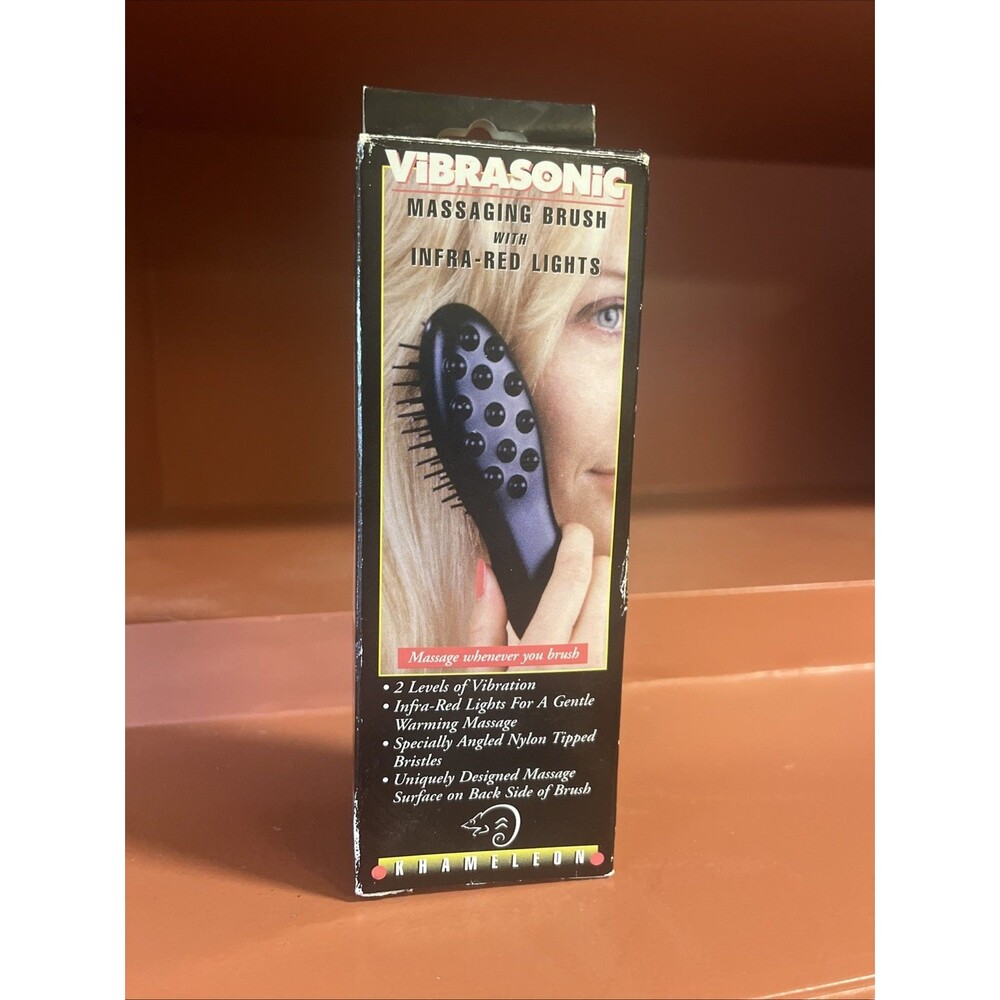 Khameleon Vibrasonic Massaging Brush Infrared Lights Vintage NOS 90s Prop